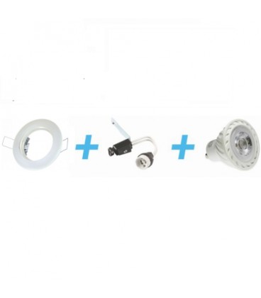 KIT "MAXIPRO JERSEY" LED FIXE BLANC GU10 7W 4000K