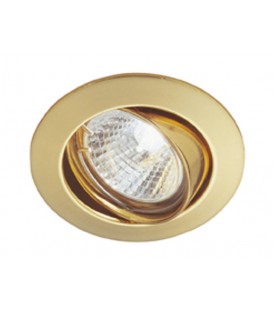 Spot Encastré MOLENE Basculant Doré Brossé 1/4 de Tour Gu10