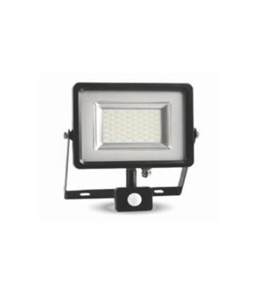 Projecteur LED Extra Plat Avec Détecteur Hawai  30W - 4000°K - Noir